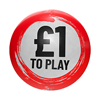 Lottey ball graphic with £1 to play